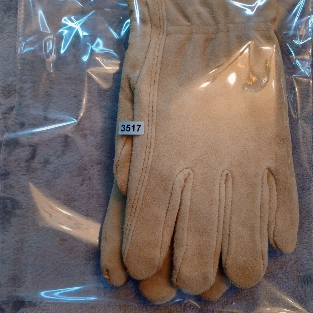 Wells Lamont Gloves Leather Womens Size Medium Lined Beige Tan Work Chore Casual